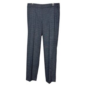 Talbots Dark Academia Houndstooth Pants Size 8 Quiet Luxury Parisian Chic Office